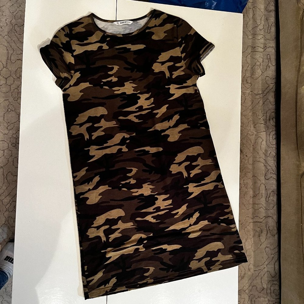 Shein Camouflage‎ Girls Dress